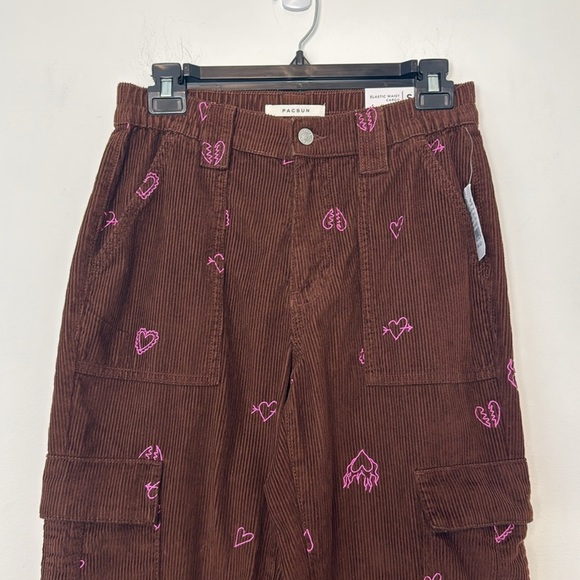 Pacsun Heartbreaker Corduroy Cargo Elastic Waist Pants. Size Small/26. NWT - Picture 5 of 16